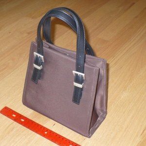 Mini Chang Brown Evening Bag with fixed 5" straps